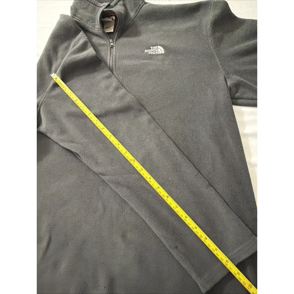 The North Face Men's Quarter Zip Smokey Grey XL Warm Fleece Cap Rock Texture Gym